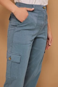 LTS MADE FOR GOOD Tall Blue Cargo Chino Jeans 17 LTS MADE FOR GOOD Tall Blue Cargo Chino Jeans -Evans Boutique 4c08e633 42a2 48 355380 D1