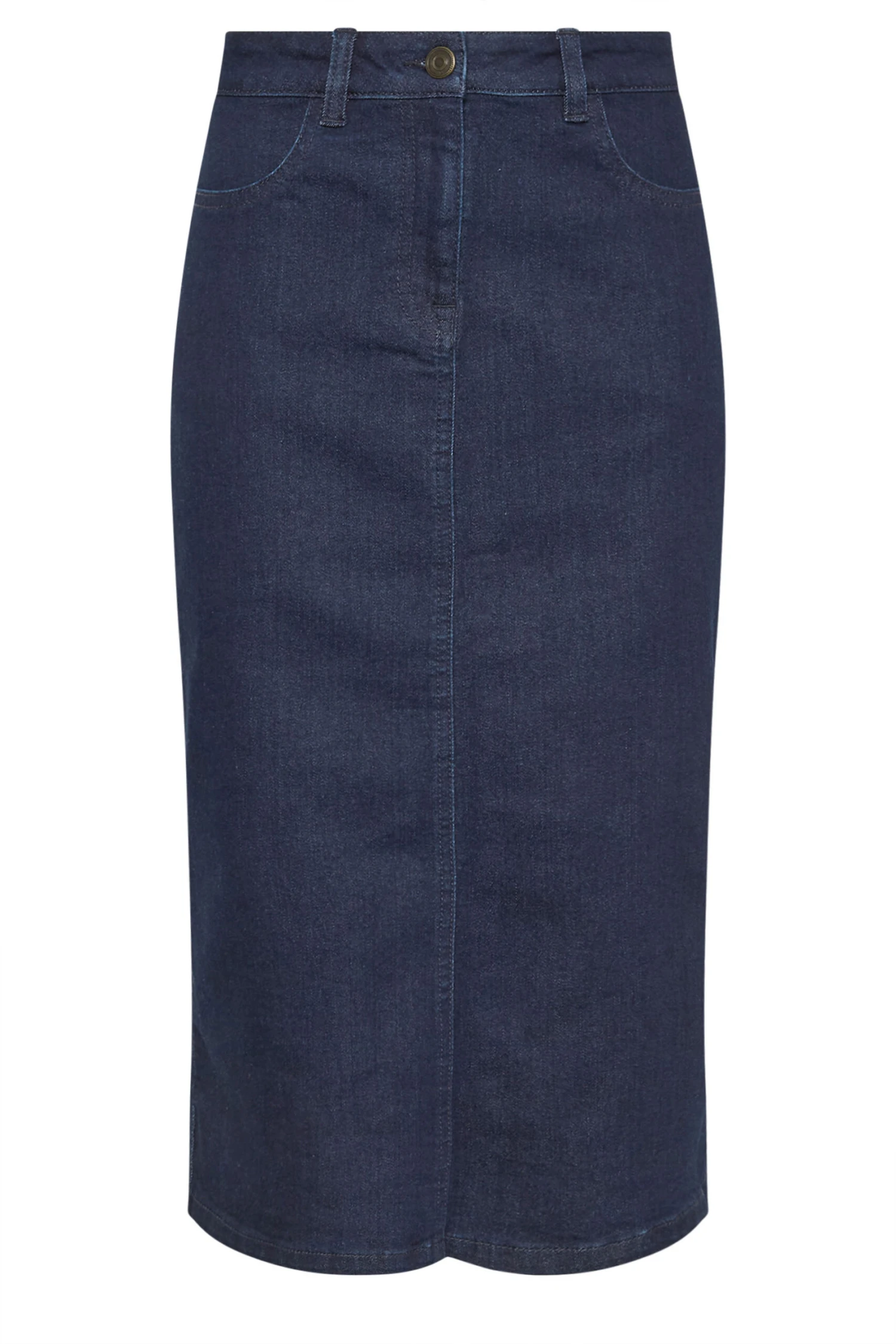 M&Co Indigo Blue Midi Denim Skirt 8 M&Co Indigo Blue Midi Denim Skirt – Image 6