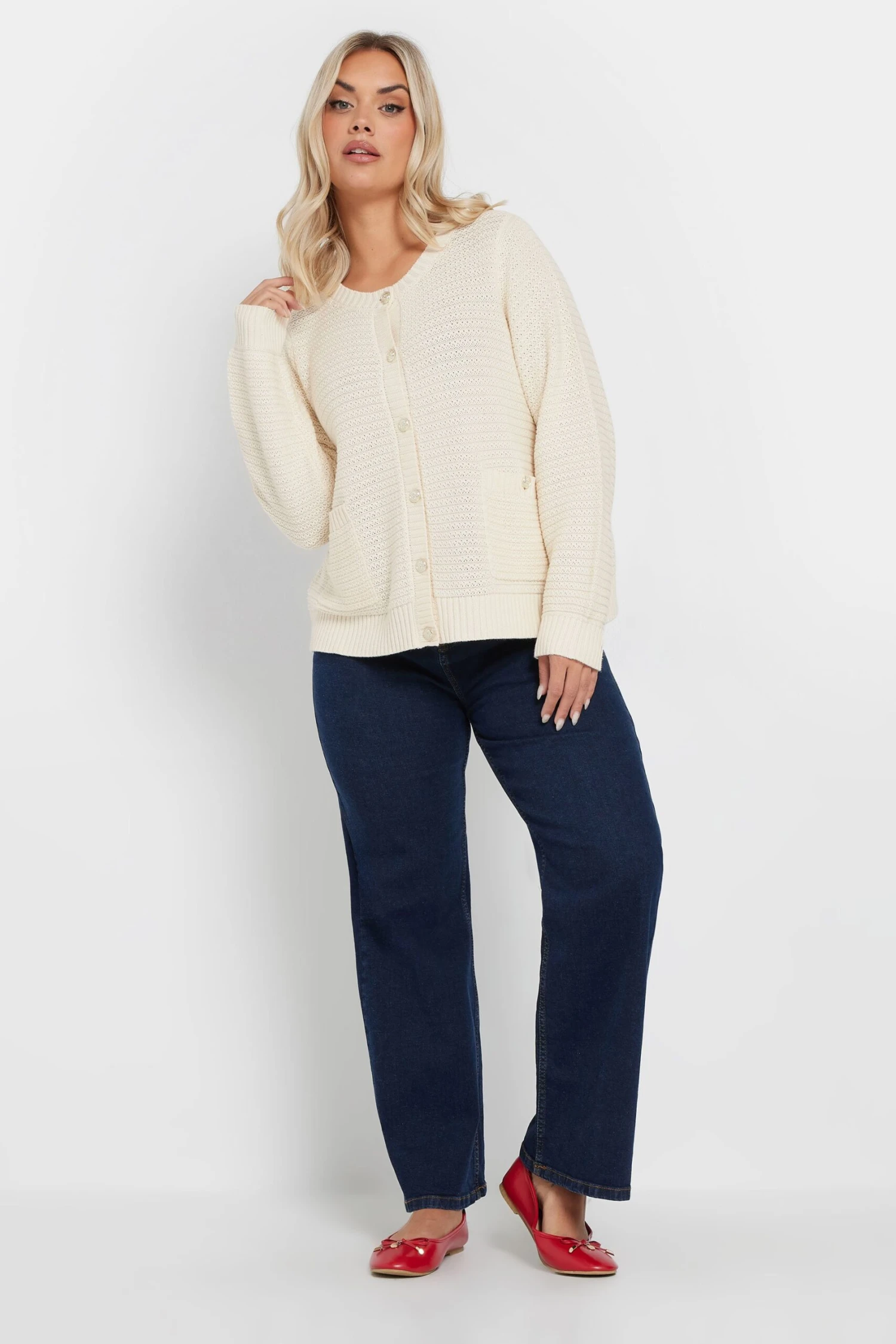 YOURS - Cardigan Blanc Boutonné Design En Maille 6 YOURS - Cardigan Blanc Boutonné Design En Maille – Image 4