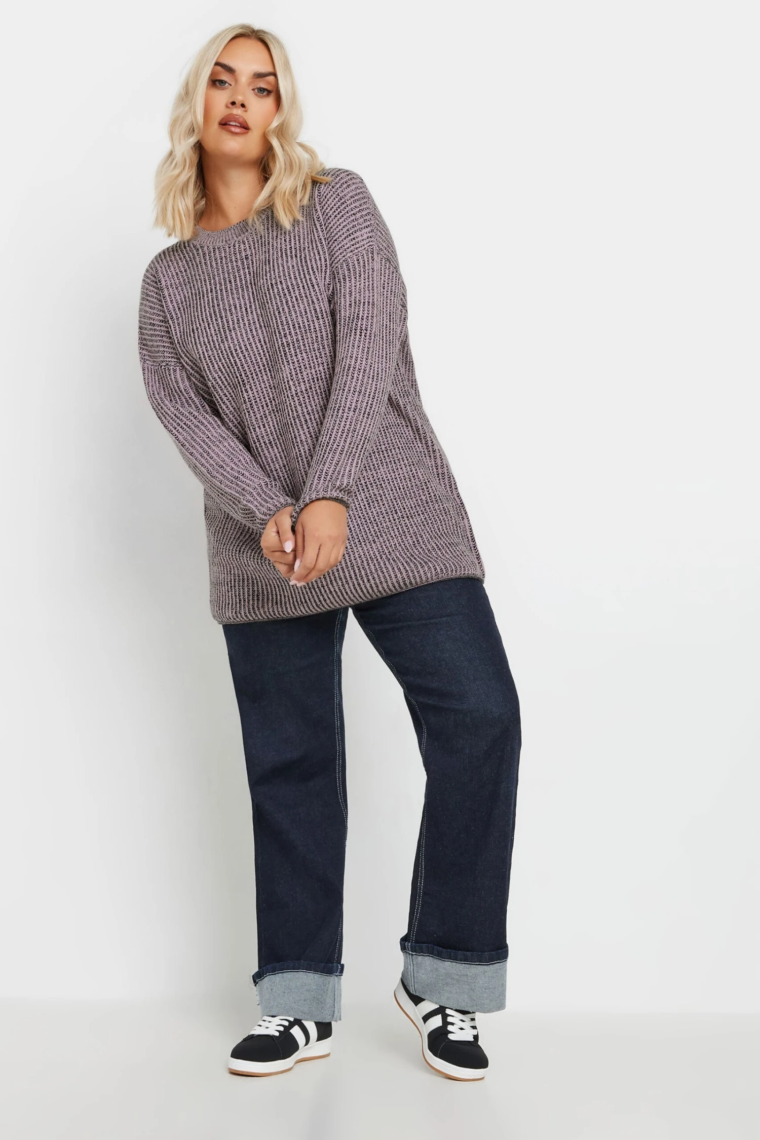 YOURS - Pull Rose En Maille Design Nervuré 4 YOURS - Pull Rose En Maille Design Nervuré – Image 2