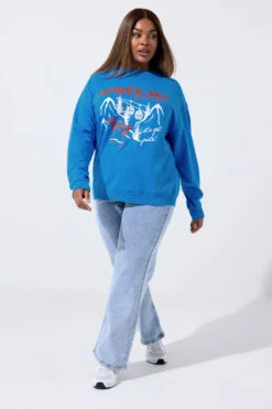 LIMITED COLLECTION Sweat-shirt Curve Blue « Après-Ski » -Evans Boutique 4d2f96f9 31f9 47 216874 B