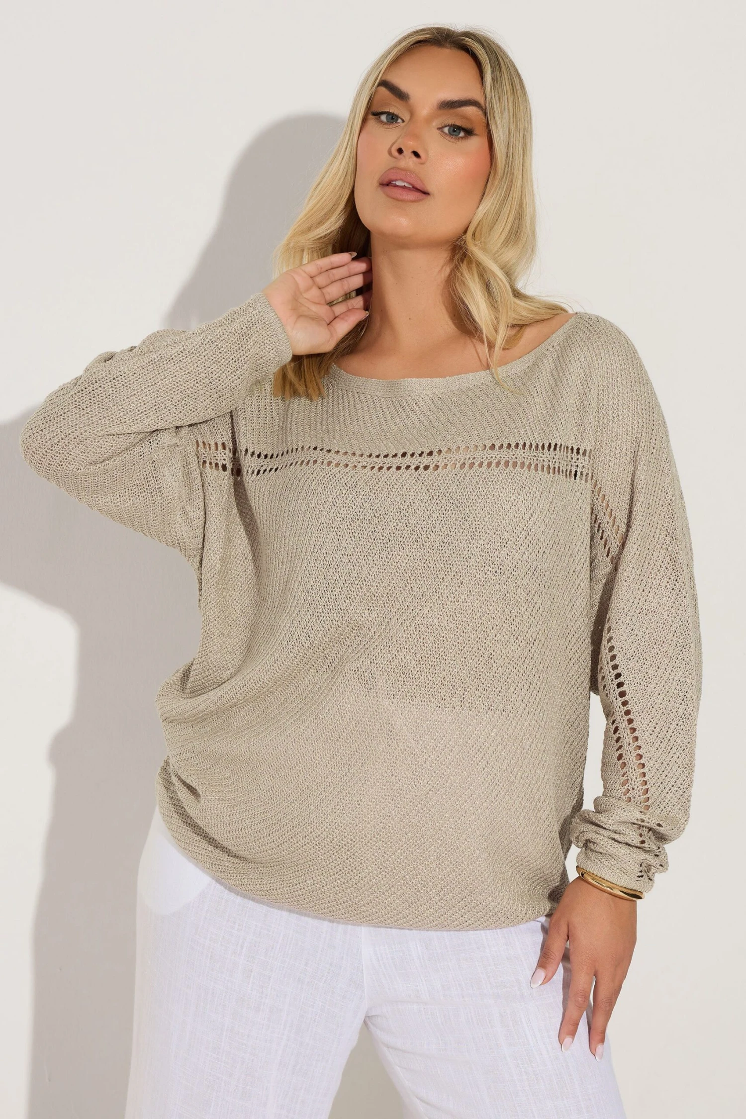 YOURS - Pull Marron En Maille Manches Chauve-Souris 3 YOURS - Pull Marron En Maille Manches Chauve-Souris