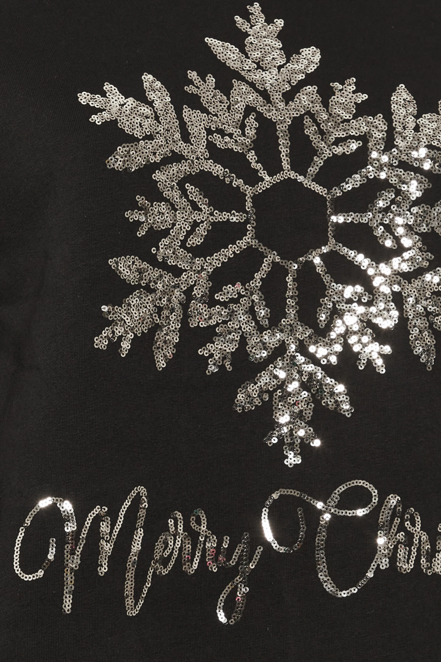 YOURS - Sweatshirt Noir Empiècement Sequins 'Merry Christmas' 8 YOURS - Sweatshirt Noir Empiècement Sequins 'Merry Christmas' – Image 6