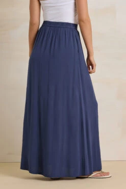 LTS Tall Navy Blue Acid Wash Side Split Maxi Skirt 9 LTS Tall Navy Blue Acid Wash Side Split Maxi Skirt -Evans Boutique 4dea3f08 282e 46 355967 C