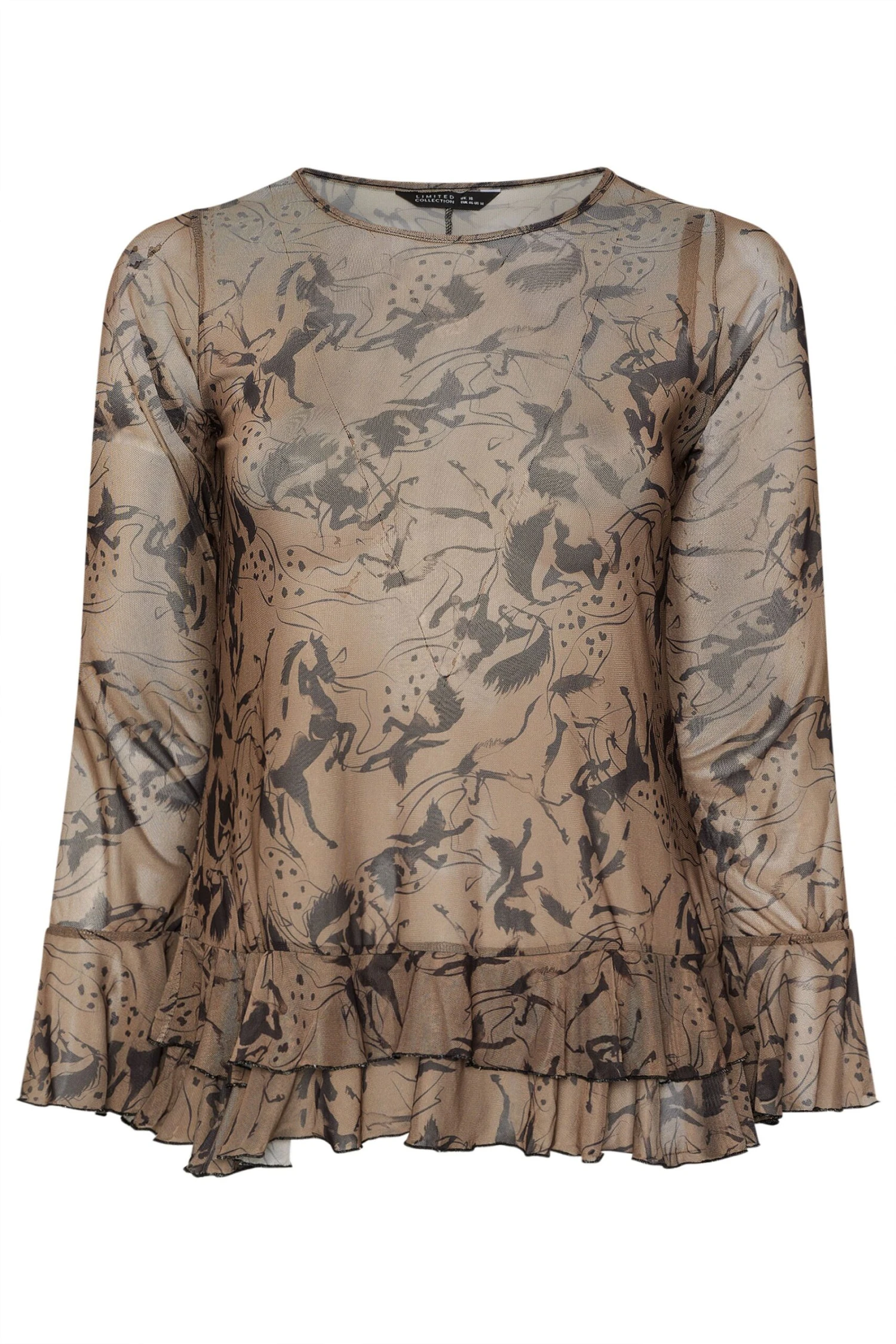 LIMITED COLLECTION Chemisier En Maille à Imprimé Cheval Marron 7 LIMITED COLLECTION Chemisier En Maille à Imprimé Cheval Marron – Image 5