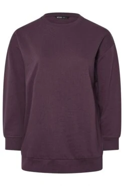 YOURS - Sweat-shirt Violet -Evans Boutique 4ea16c6e f921 4b 126760 X