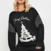 YOURS - Sweatshirt Noir 'Merry Christmas' Sapin De Noël 1 YOURS - Sweatshirt Noir 'Merry Christmas' Sapin De Noël -Evans Boutique 4ef07ce9 7bc6 43 285037 A
