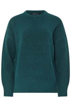 LTS Tall Dark Green Seam Front Jumper -Evans Boutique 4ef3d16c e9d4 4c 356071 X