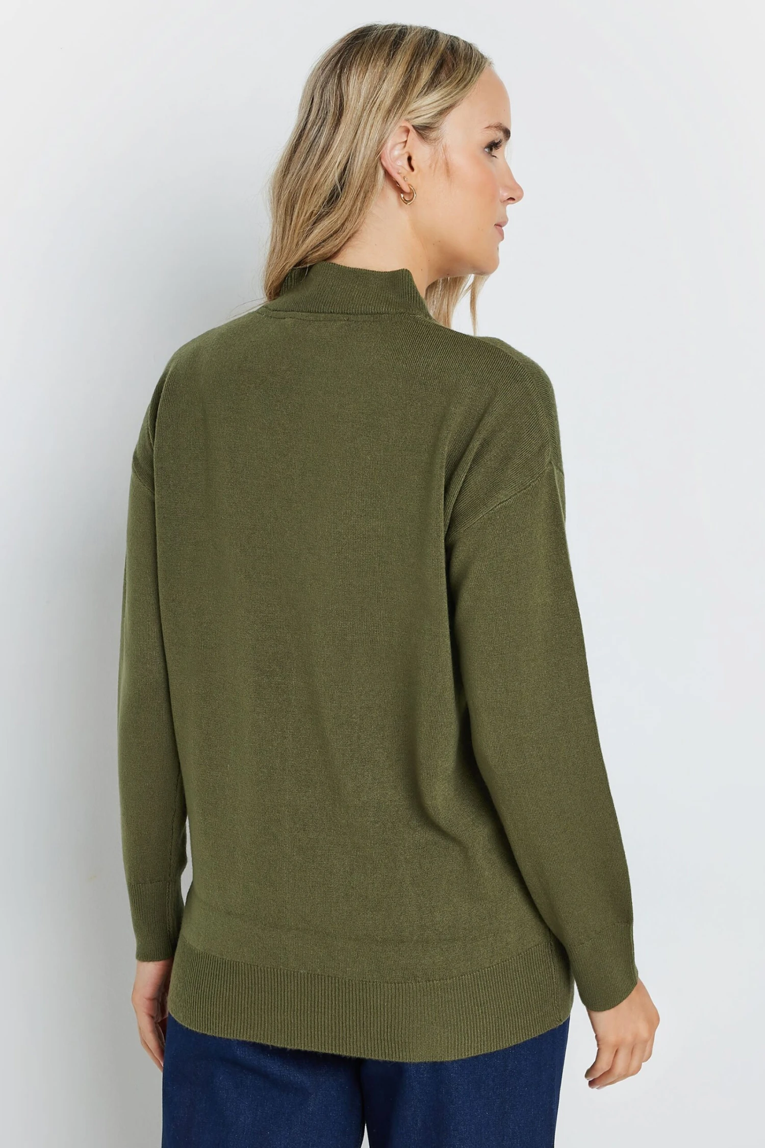 LTS Tall Olive Green Turtle Neck Jumper 5 LTS Tall Olive Green Turtle Neck Jumper – Image 3