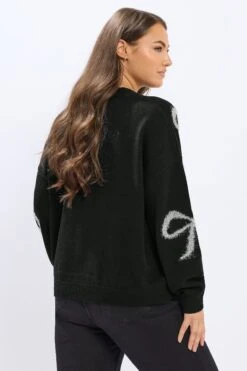 YOURS Curve Cardigan Noir à Nœud En Guirlandes 11 YOURS Curve Cardigan Noir à Nœud En Guirlandes -Evans Boutique 4f52d47d ae81 48 280585 C