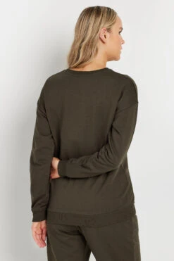 LTS Tall Chocolate Brown Crew Neck Sweatshirt -Evans Boutique 4fe448f8 b45d 4c 354919 C