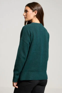 LTS Tall Dark Green Seam Front Jumper -Evans Boutique 4fef6d16 b9da 45 356071 C