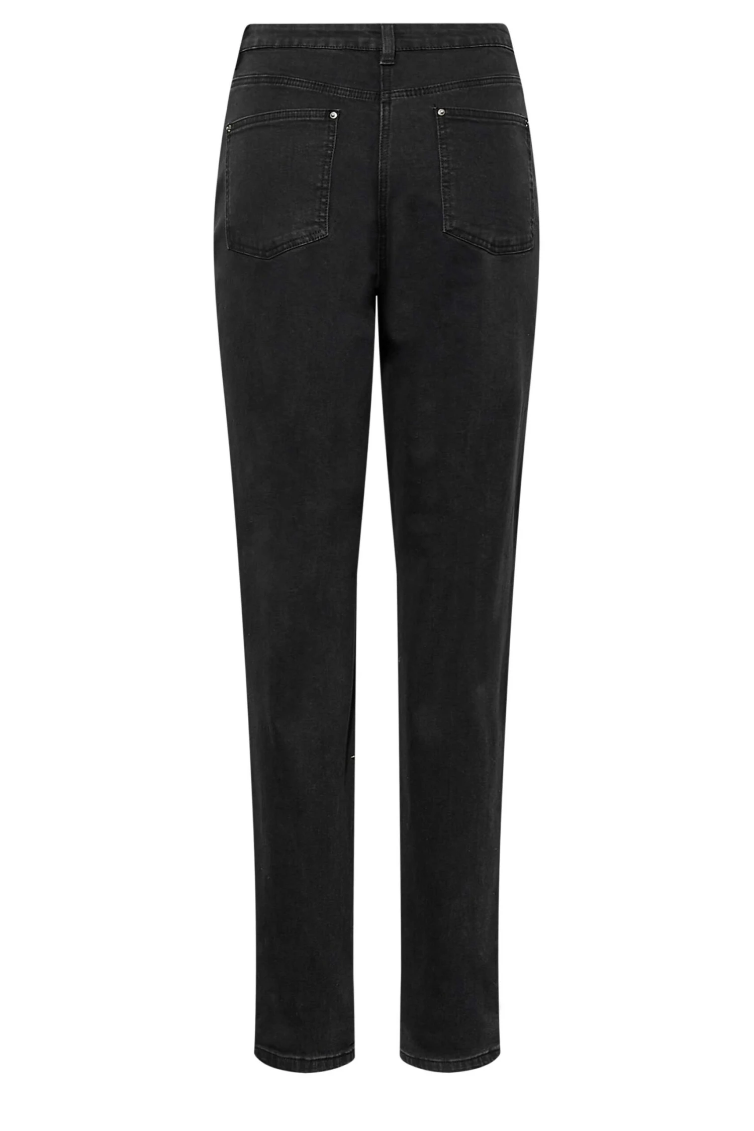 LTS Tall Black Washed UNA Stretch Mom Jeans 6 LTS Tall Black Washed UNA Stretch Mom Jeans – Image 4