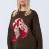 LIMITED COLLECTION Pull En Tricot Marron Style Bottes De Cowboy