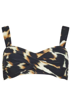 STAR Black Leopard Print Bikini Top -Evans Boutique 50f0575b d1e8 4f 110722 X