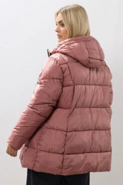 YOURS Curve Manteau Court Matelassé Rose -Evans Boutique 5153b34c f26c 4a 121069 C