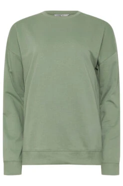 LTS Tall Sage Green Crew Neck Sweatshirt 11 LTS Tall Sage Green Crew Neck Sweatshirt -Evans Boutique 51713b67 4c97 48 355256 X