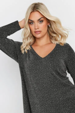 YOURS - Top Argenté Métallique En Jersey 12 YOURS - Top Argenté Métallique En Jersey -Evans Boutique 51d88c66 835b 46 321968 E