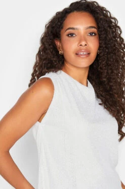 M&Co White Sequin Tie Back Top -Evans Boutique 51dc1398 8452 49 550035 D