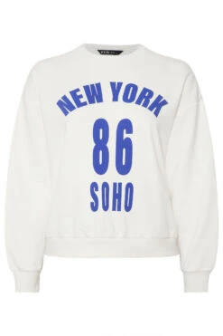 YOURS Curve Sweat-shirt Blanc à Slogan « New York » 11 YOURS Curve Sweat-shirt Blanc à Slogan « New York » -Evans Boutique 51ed5dce ec65 4a 126798 X