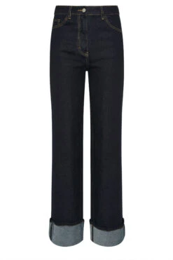 LTS Tall Dark Blue Turn Up Wide Leg Jeans 13 LTS Tall Dark Blue Turn Up Wide Leg Jeans -Evans Boutique 51ee306e ceb3 4a 356560 X