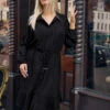 YOURS - Robe-Chemisier Noire Texturée -Evans Boutique 529e147f 6023 42 216213 L3