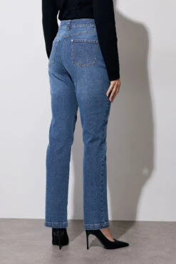 STAR Blue Eyelet Detail Boyfriend Jeans 9 STAR Blue Eyelet Detail Boyfriend Jeans -Evans Boutique 52d3f254 2fe6 4f 110643 C