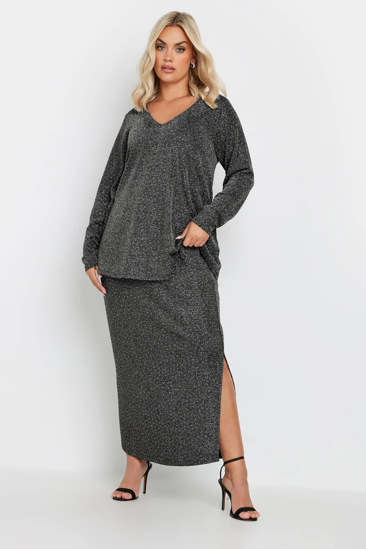 YOURS - Top Argenté Métallique En Jersey 4 YOURS - Top Argenté Métallique En Jersey – Image 2