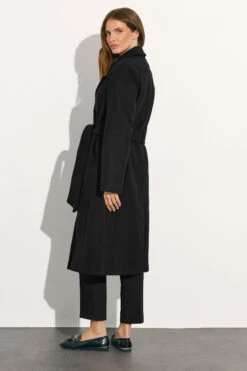 M&Co Black Button Up Wrap Coat 11 M&Co Black Button Up Wrap Coat -Evans Boutique 54031f11 8e74 49 502496 C