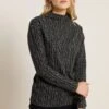 LTS Tall Charcoal Grey Knit Funnel Top 2 LTS Tall Charcoal Grey Knit Funnel Top -Evans Boutique 543a7ecc 49a9 41 356933 A