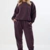 YOURS - Pantalon De Jogging Violet à Revers -Evans Boutique 553cccf9 71ec 45 310209 B