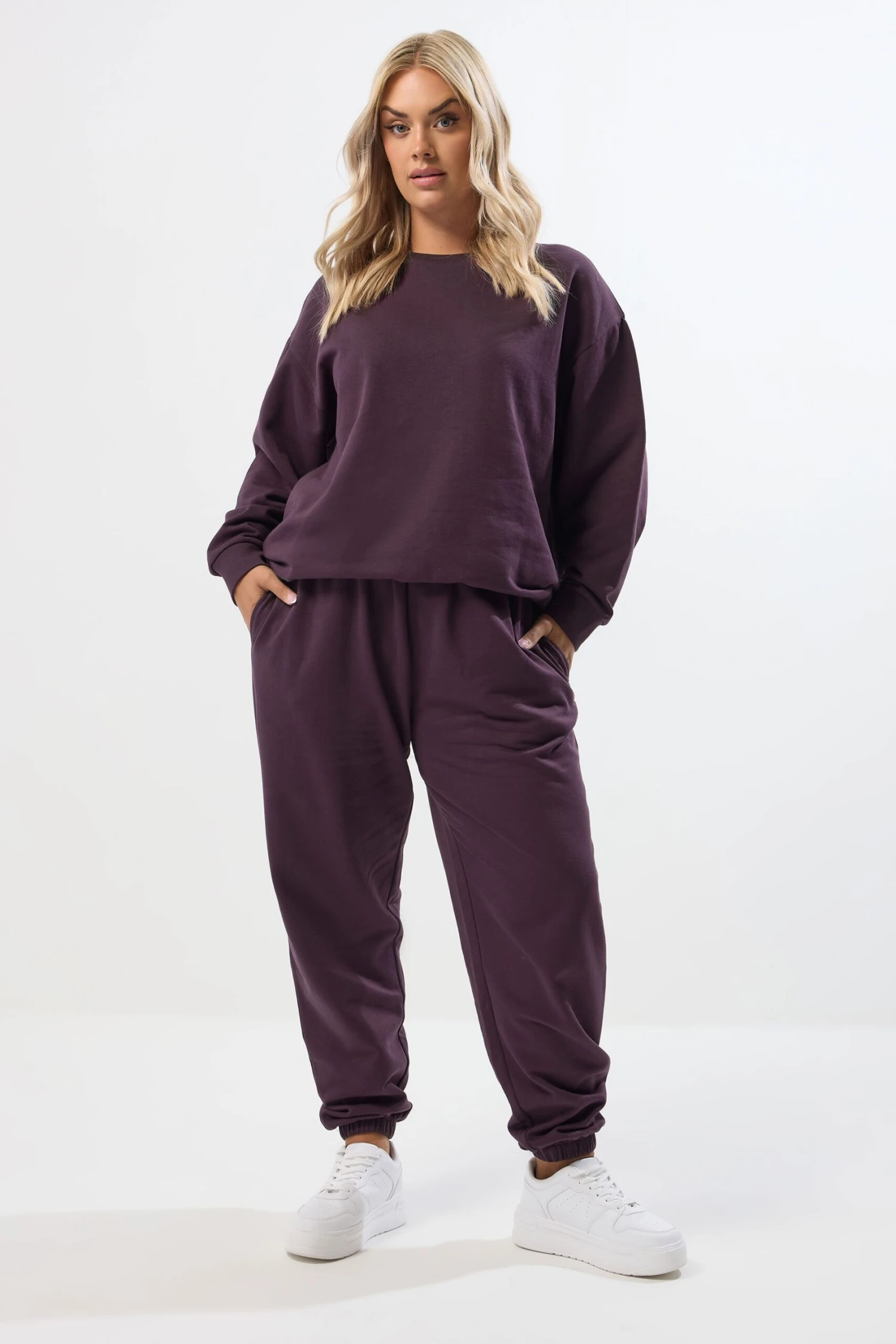 YOURS - Pantalon De Jogging Violet à Revers 3 YOURS - Pantalon De Jogging Violet à Revers
