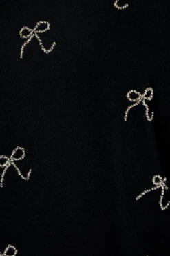 YOURS - Sweat-shirt Noir à Nœud Sur Le Devant -Evans Boutique 5553a847 5022 43 126778 D