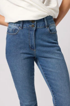 M&Co Mid Wash Blue Lift & Shape Kick Flare Jeans 10 M&Co Mid Wash Blue Lift & Shape Kick Flare Jeans -Evans Boutique 5582caa4 bf4d 4c 501527 B