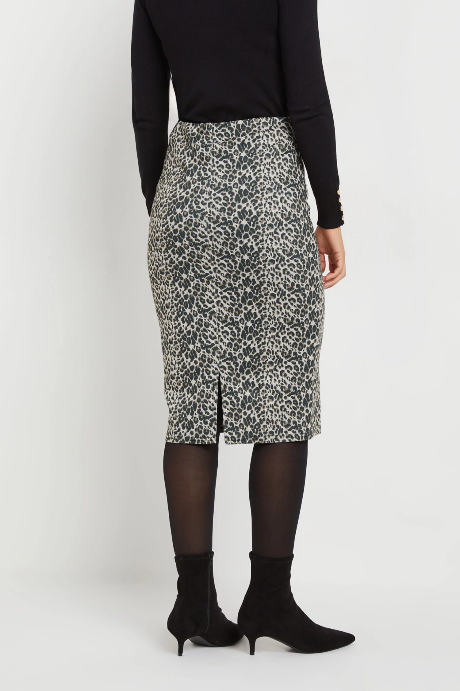 LTS Tall Beige Brown Leopard Print Pencil Skirt 5 LTS Tall Beige Brown Leopard Print Pencil Skirt – Image 3