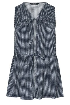 YOURS - Top Noir à Carreaux Ficelles & Noeuds 11 YOURS - Top Noir à Carreaux Ficelles & Noeuds -Evans Boutique 55ef3b9e 4fc4 4c 322697 X