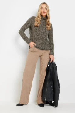 LTS Tall Brown Animal Print Soft Touch Roll Neck Jumper 8 LTS Tall Brown Animal Print Soft Touch Roll Neck Jumper -Evans Boutique 56d334a4 fb3f 4d 355491 B
