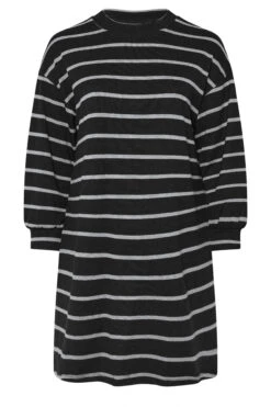 YOURS Curve Robe Pull à Rayures Noires Et Grises YOURS Curve 11 YOURS Curve Robe Pull à Rayures Noires Et Grises YOURS Curve -Evans Boutique 57214a6e 7518 43 303929 X