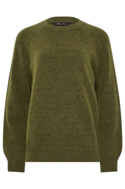 LTS PREMIUM Tall Olive Green Knitted Jumper 11 LTS PREMIUM Tall Olive Green Knitted Jumper -Evans Boutique 572488df 5ce0 4e 356027 X