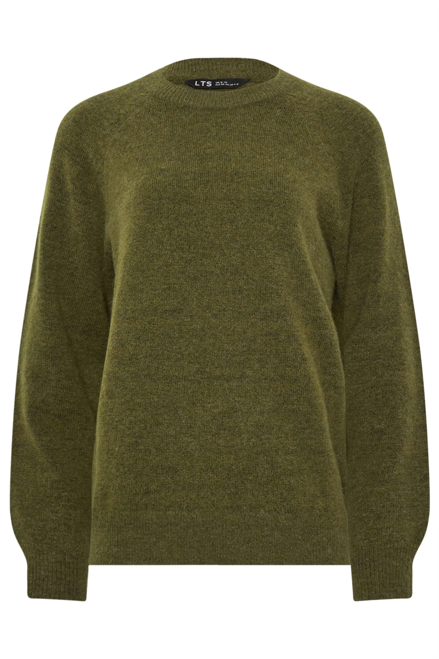 LTS PREMIUM Tall Olive Green Knitted Jumper 7 LTS PREMIUM Tall Olive Green Knitted Jumper – Image 5