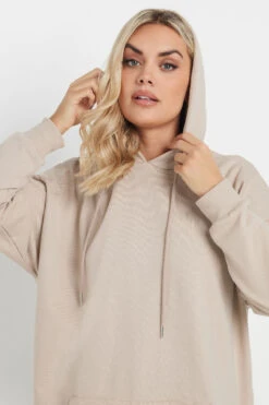YOURS - Pull à Capuche Beige En Jersey -Evans Boutique 572502ee 37fb 4c 126701 D