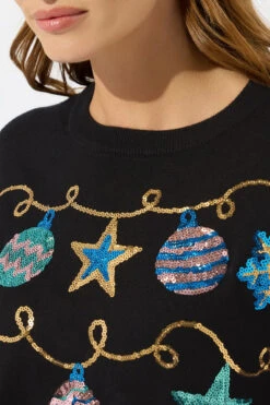 M&Co Black Sequin Embellished Baubles Christmas Jumper 12 M&Co Black Sequin Embellished Baubles Christmas Jumper -Evans Boutique 57abfbab aaf7 47 502482 D