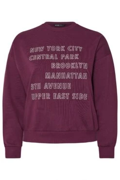 YOURS - Sweat-shirt Rouge Bordeaux « New York City » 11 YOURS - Sweat-shirt Rouge Bordeaux « New York City » -Evans Boutique 5835b76c 0aa5 46 126810 X