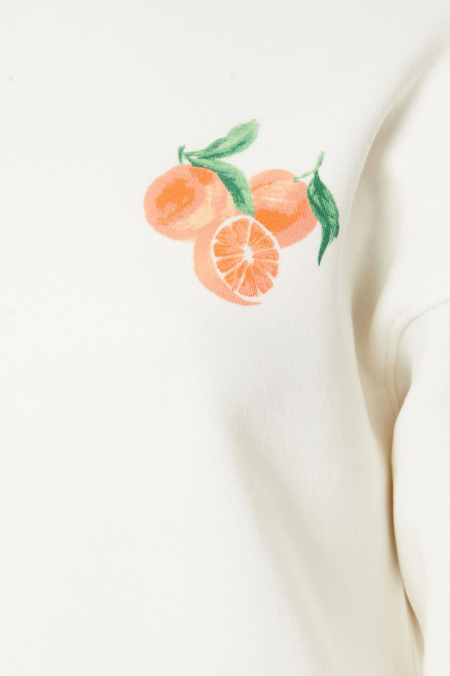 YOURS - Sweatshirt Blanc 'Barcelona' Design Oranges 7 YOURS - Sweatshirt Blanc 'Barcelona' Design Oranges – Image 5