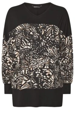 YOURS - Top Noir & Crème Manches Longues 13 YOURS - Top Noir & Crème Manches Longues -Evans Boutique 58fbc9d3 4c5c 48 303724 X