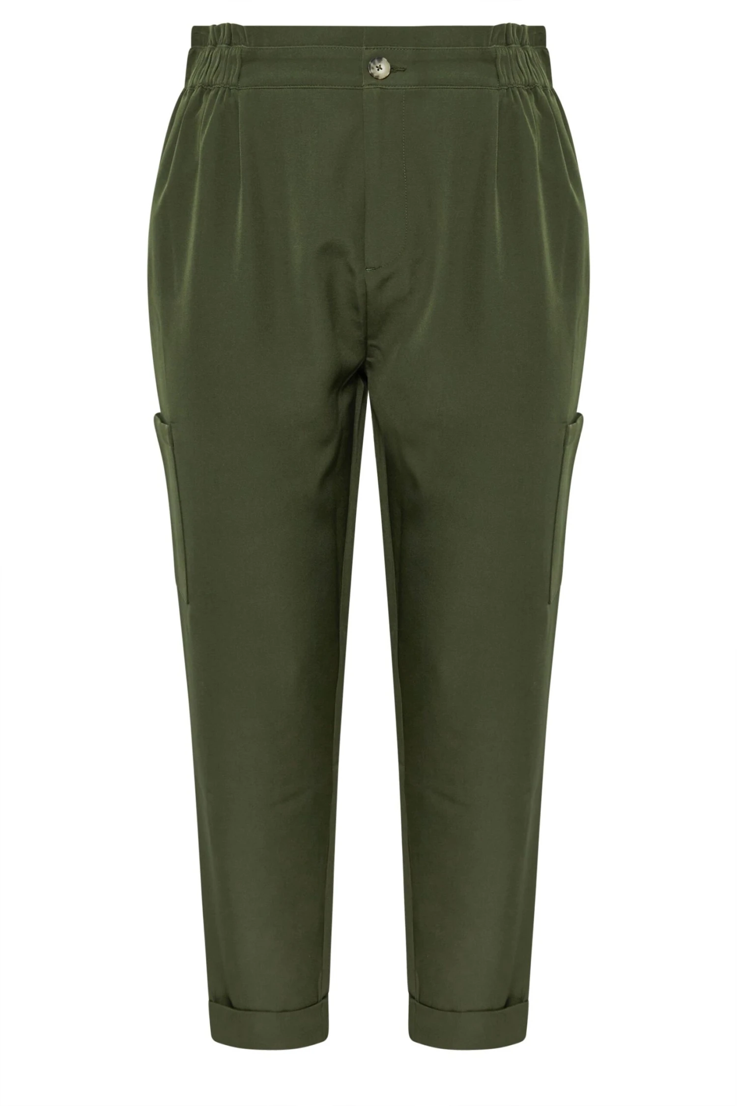 YOURS - Pantalon Cargo Vert Kaki Taille Plissé Coupe Droite 8 YOURS - Pantalon Cargo Vert Kaki Taille Plissé Coupe Droite – Image 6