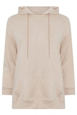 YOURS - Pull à Capuche Beige En Jersey -Evans Boutique 5942ca9a 2ee0 49 126701 X