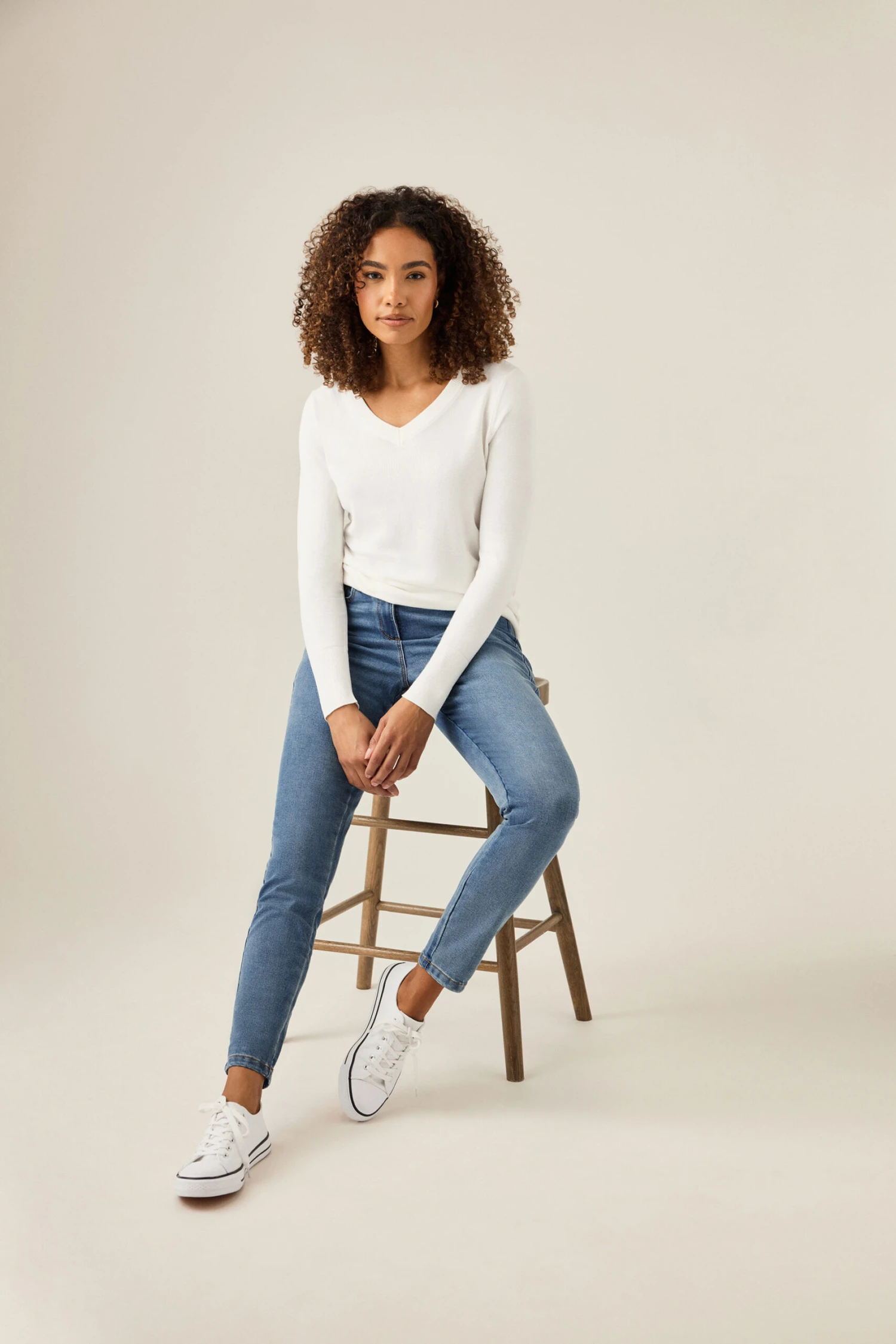 M&Co Blue Mid Wash Skinny Jeans 3 M&Co Blue Mid Wash Skinny Jeans