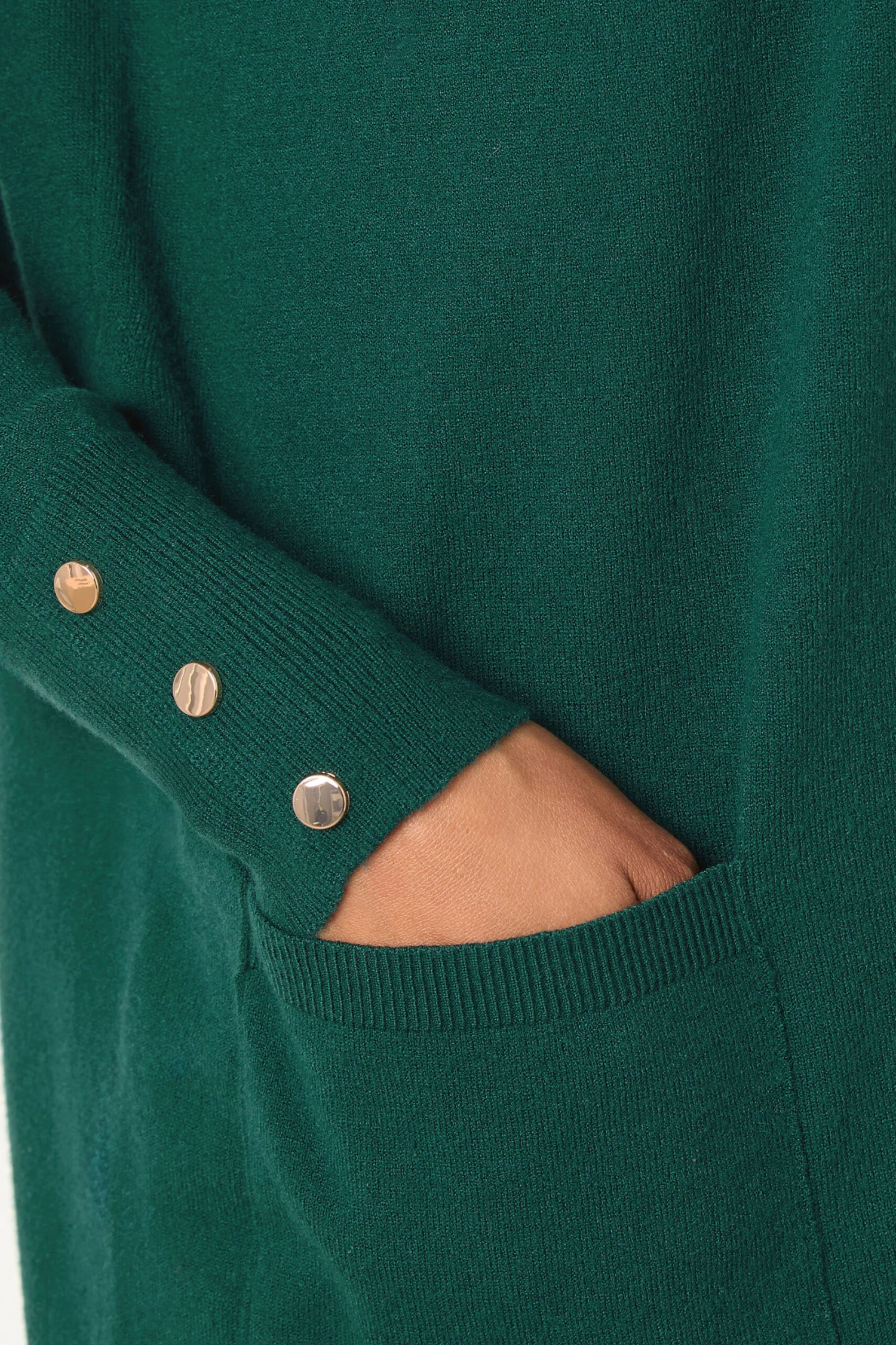 M&Co Green Button Detail Midi Cardigan 6 M&Co Green Button Detail Midi Cardigan – Image 4