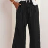 YOURS - Pantalon Noir Plissé Wide Leg à Poches 2 YOURS - Pantalon Noir Plissé Wide Leg à Poches -Evans Boutique 5aecfd1c 4e47 4e 310143 A